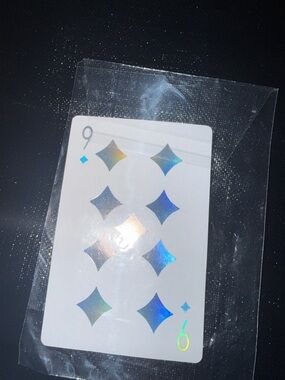 Dior Holographic JOY Card - Iridescent Blue-Purple Logo